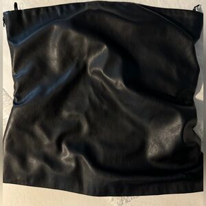 Zara faux leather top